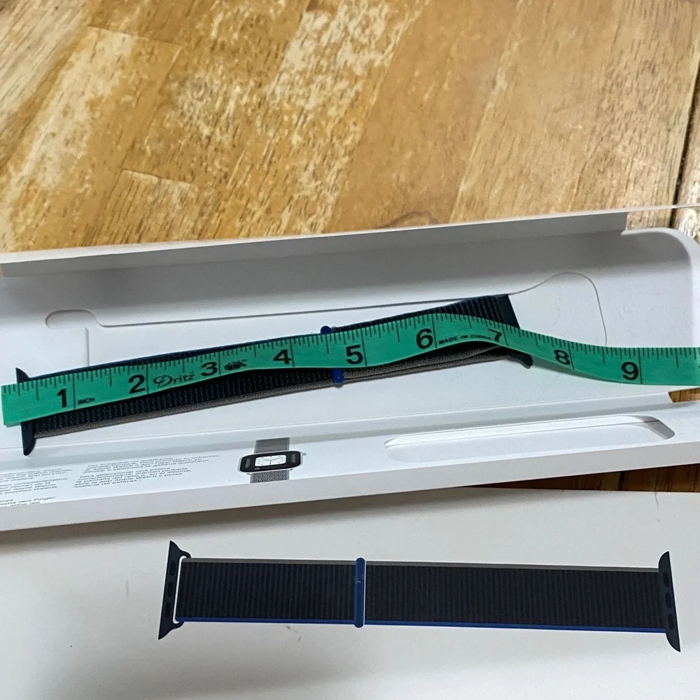 Apple Wearable with Black and Blue Band